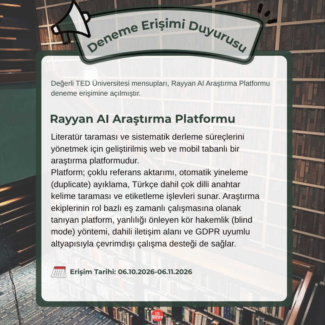 Rayyan AI Araştırma Platformu Deneme Erişimine Açıldı