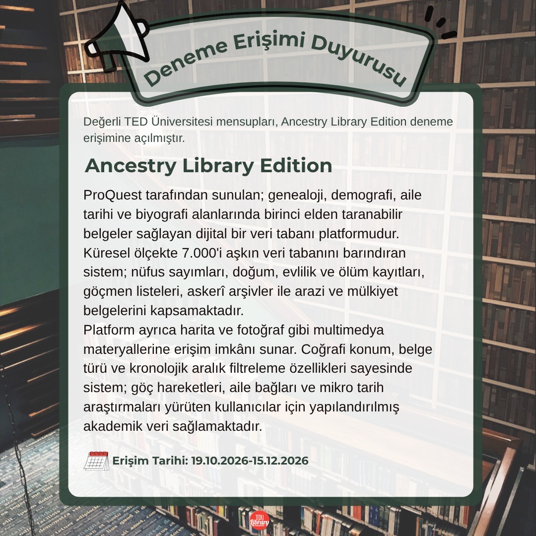 Ancestry Library Edition Deneme Erişimine Açıldı